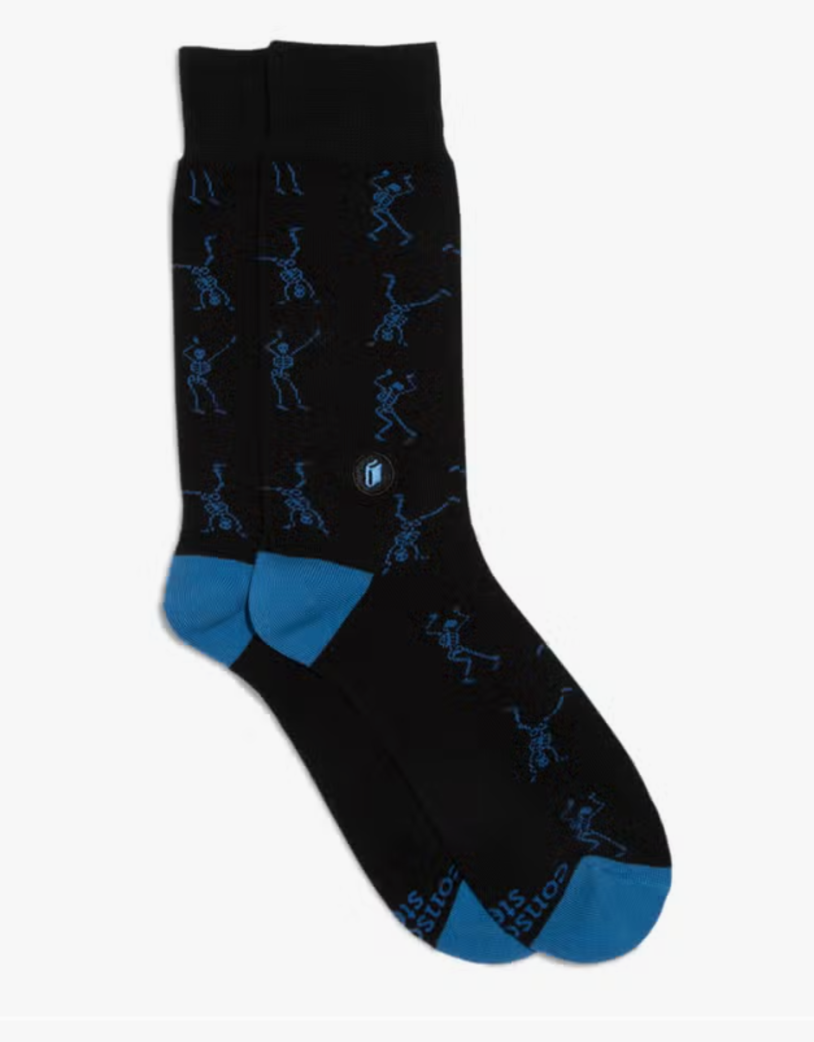 Conscious Step Socks that Give Books (Black Skeletons)