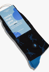 Conscious Step Socks that Give Books (Black Skeletons)