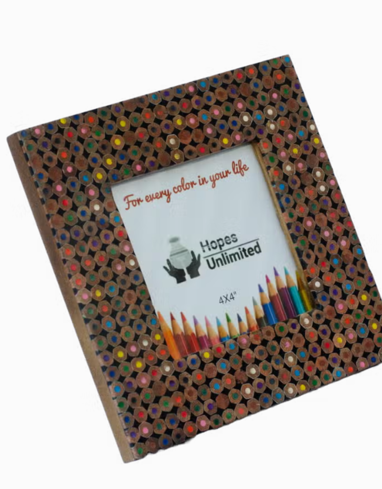 Hopes Unlimited Recycled Pencils Frame - 4x4"