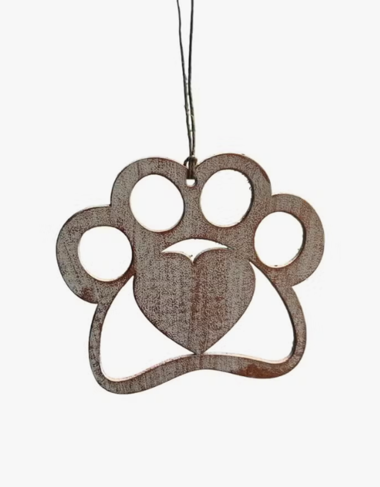 Hopes Unlimited Wooden Paw Ornament