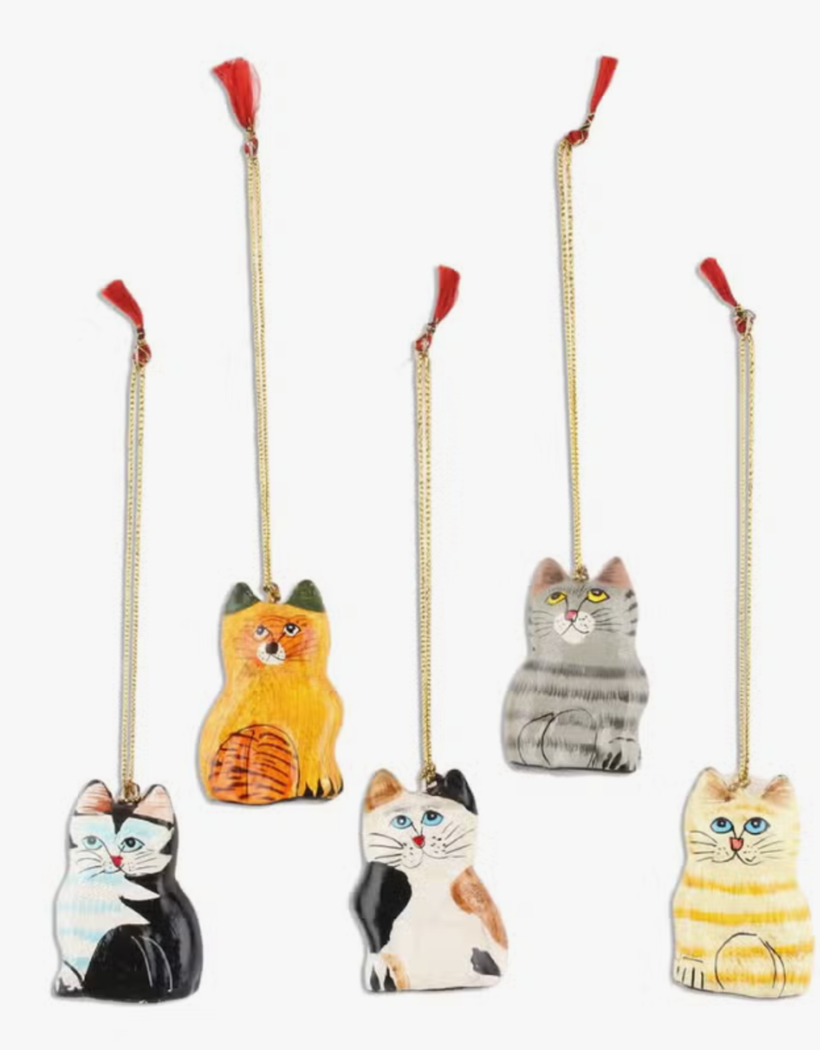 Hopes Unlimited Handpainted Cat Ornament Assorted