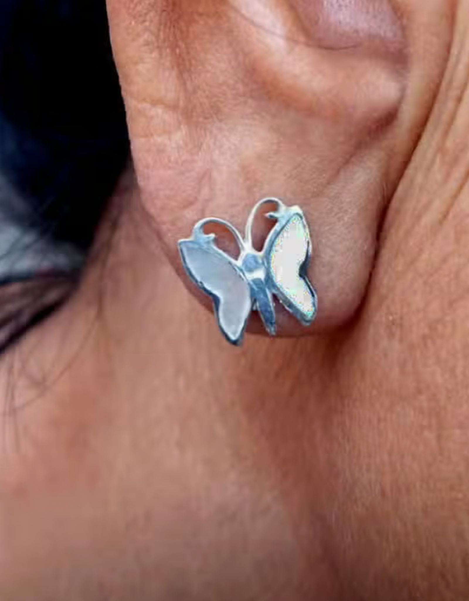 Women's Peace Collection Mother-of-Pearl Butterfly Studs