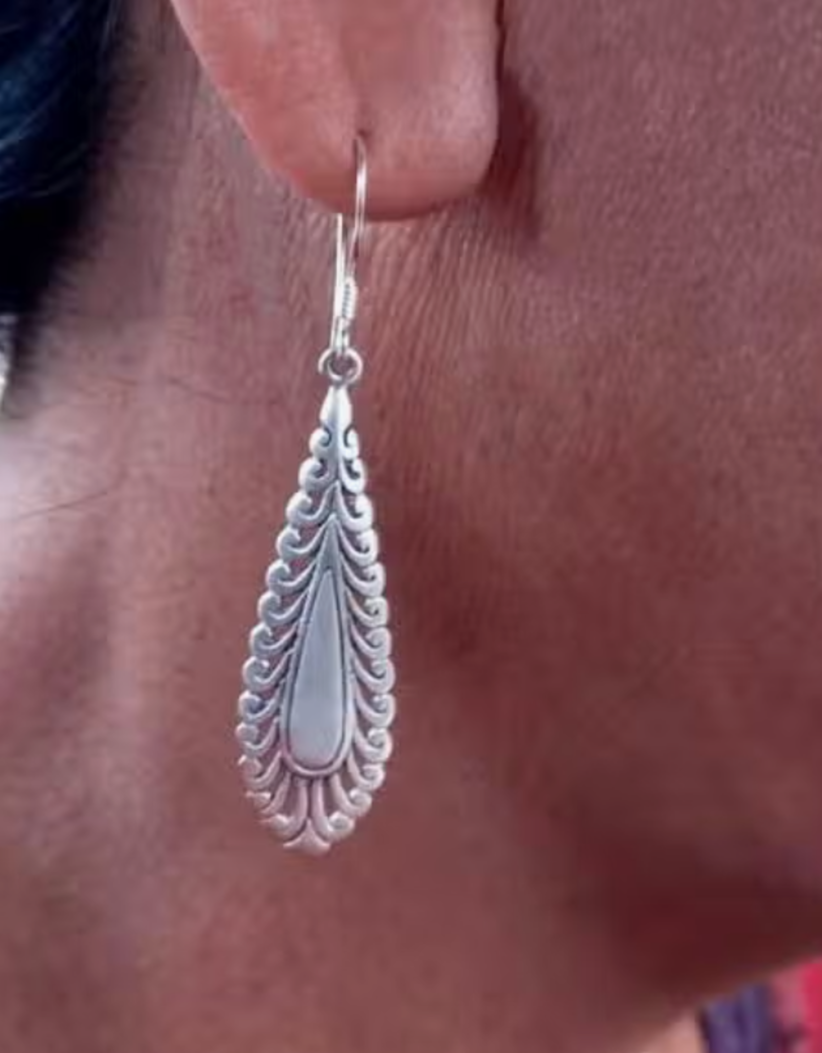 Women's Peace Collection Lacy Leaf Earrings