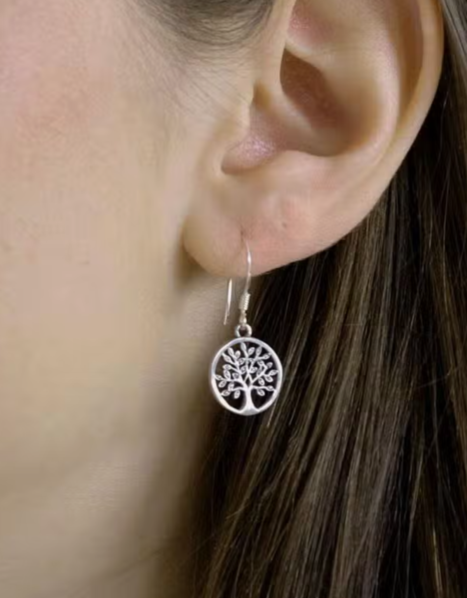 Women's Peace Collection Tree of Life Earrings - Sterling Silver