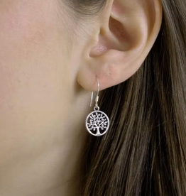 Women's Peace Collection Tree of Life Earrings - Sterling Silver