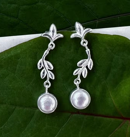 Women's Peace Collection Leafy Pearl Earrings