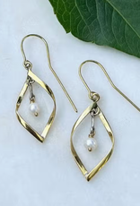 Women's Peace Collection Dangling Pearl Earrings