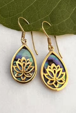 Women's Peace Collection Lotus Abalone Earrings