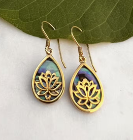 Women's Peace Collection Lotus Abalone Earrings