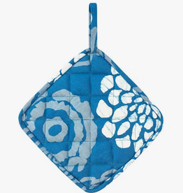 Global Mamas Pot Holder Blooms - Indigo