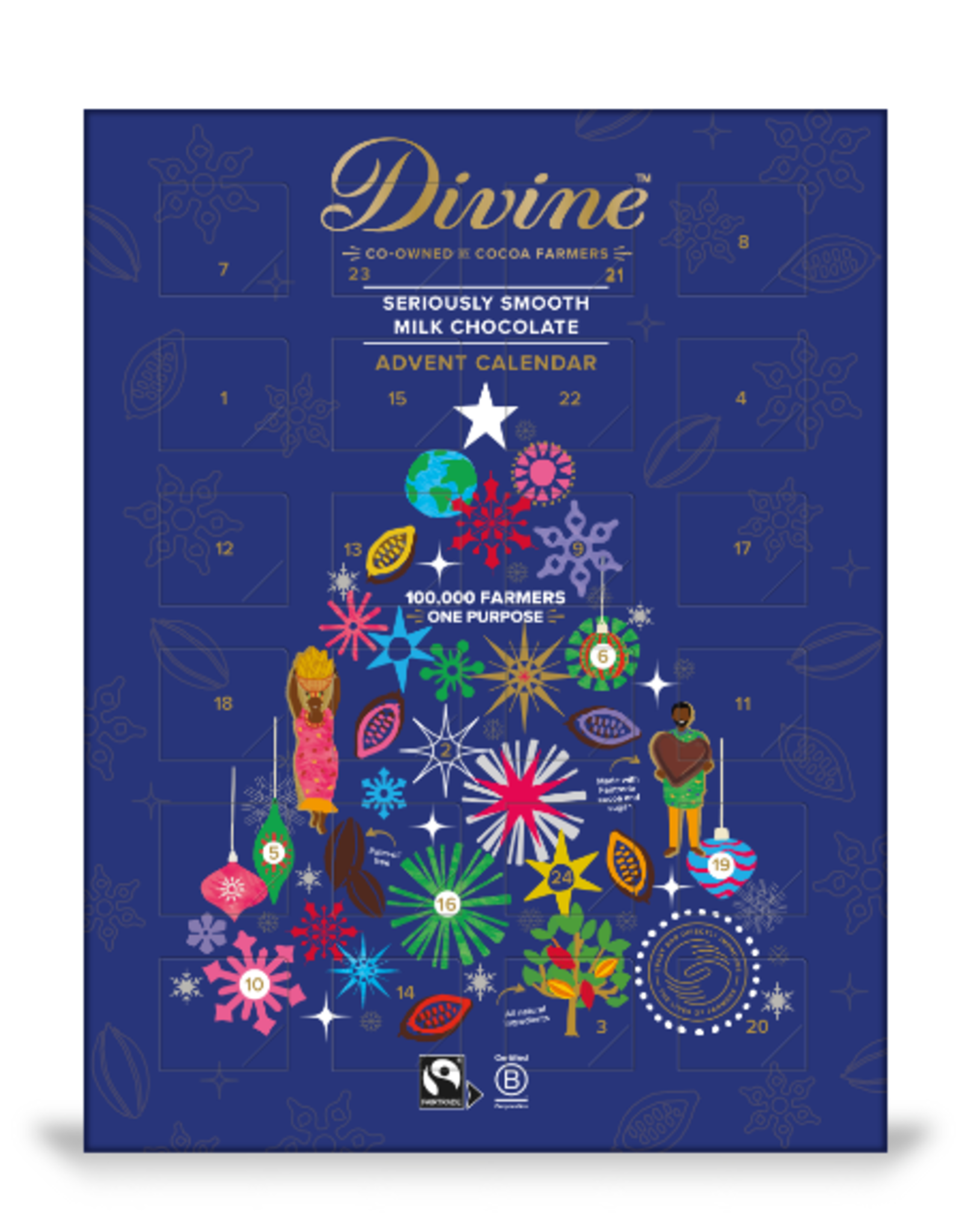 Divine Chocolate Milk Chocolate Advent Calendar