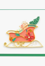 Quilling Card Christmas Sleigh Gift Enclosure Mini Card