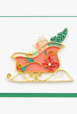 Quilling Card Quilled Christmas Sleigh Gift Enclosure Mini Card