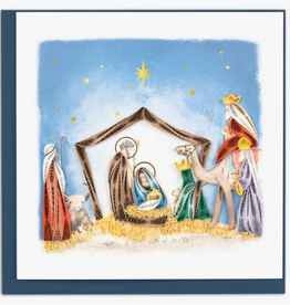 Quilling Card Quilled Nativity Scene in Manger Christmas Card