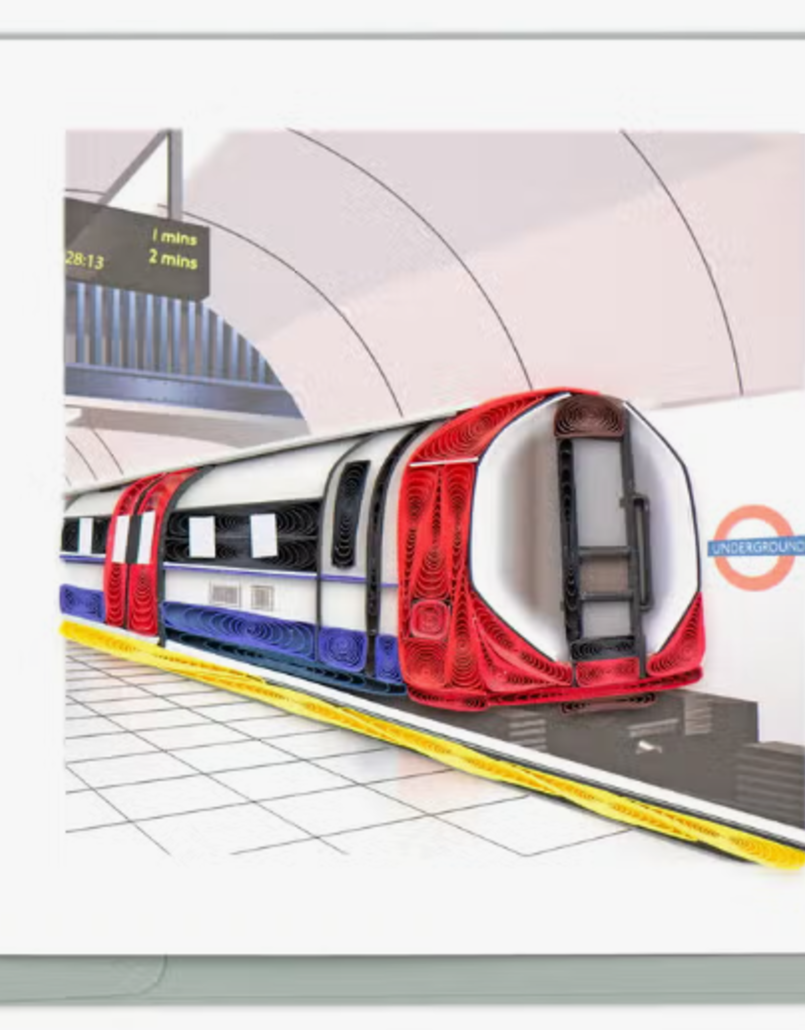 Quilling Card Quilled London Tube Greeting Card
