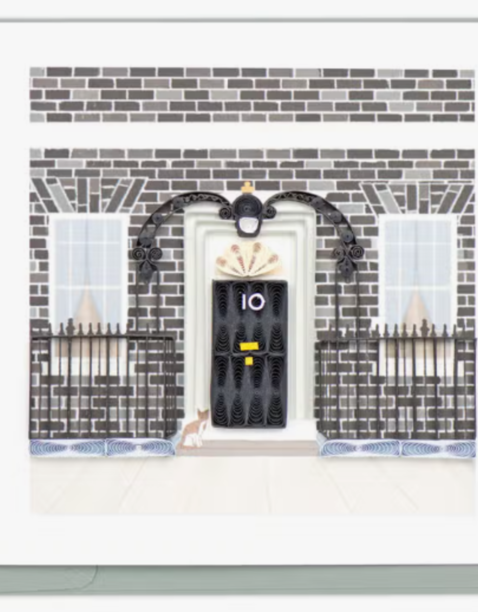 Quilling Card Quilled 10 Downing Street Greeting Card