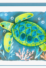 Quilling Card Quilled Swimming Sea Turtle Gift Enclosure Mini Card