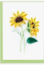 Quilling Card Quilled Sunflower Bouquet Gift Enclosure Mini Card