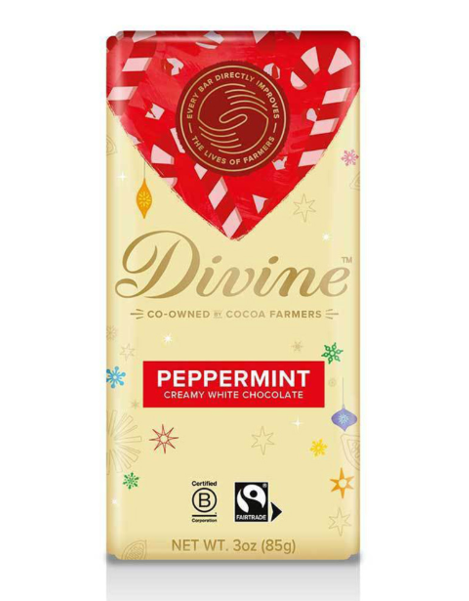 Serrv Divine White Chocolate Peppermint Bar