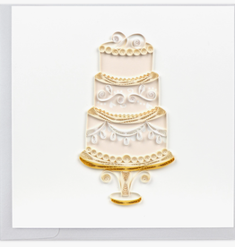Quilling Card Quilled Elegant Wedding Cake Greeting Card
