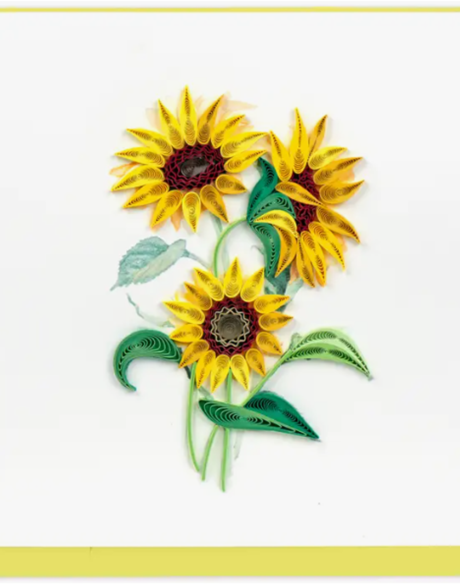 Quilling Card Quilled Wild Sunflowers Greeting Card