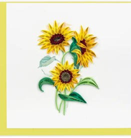 Quilling Card Quilled Wild Sunflowers Greeting Card