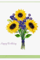 Quilling Card Quilled Birthday Sunflower Bouquet Greeting Card