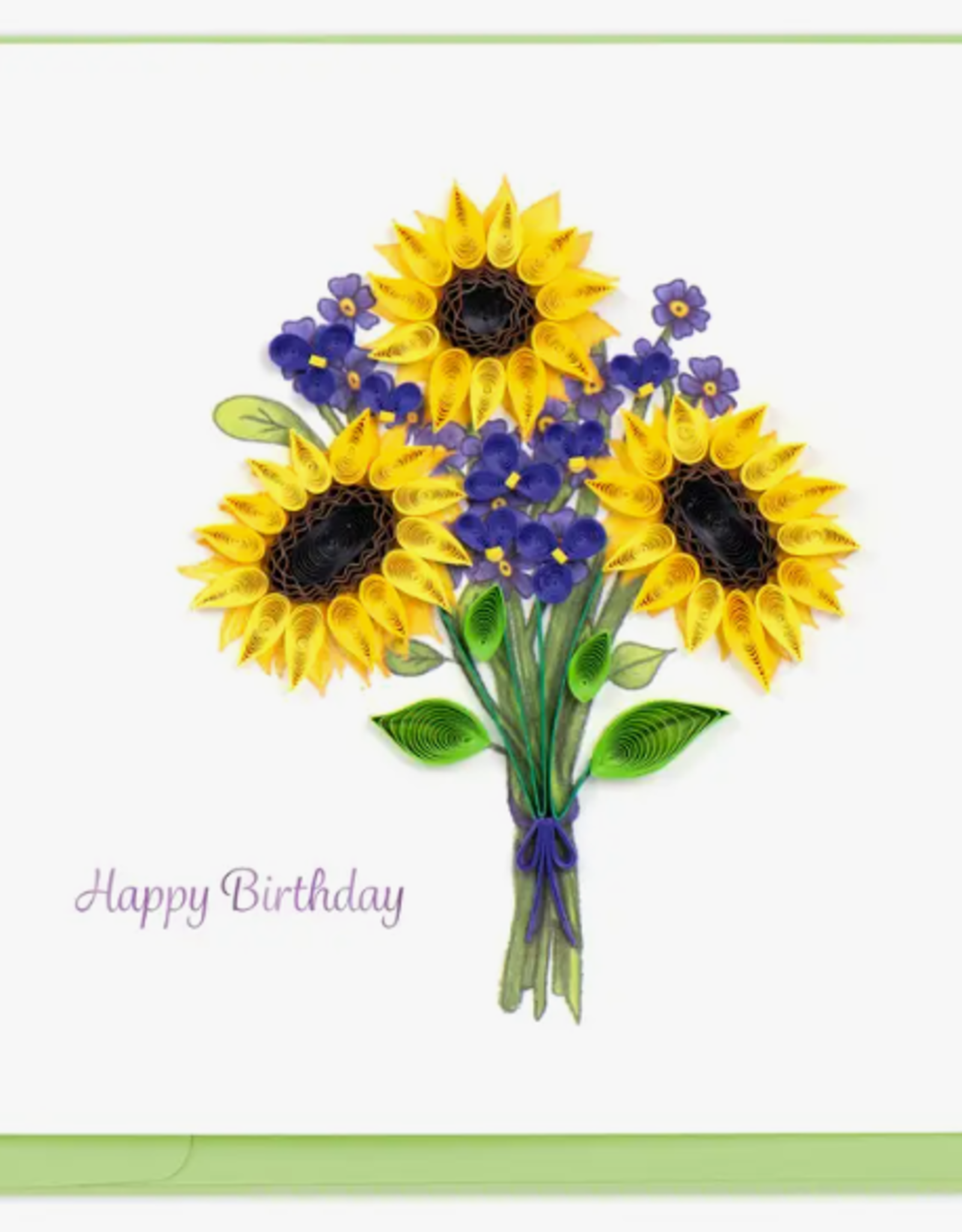 Quilling Card Quilled Birthday Sunflower Bouquet Greeting Card