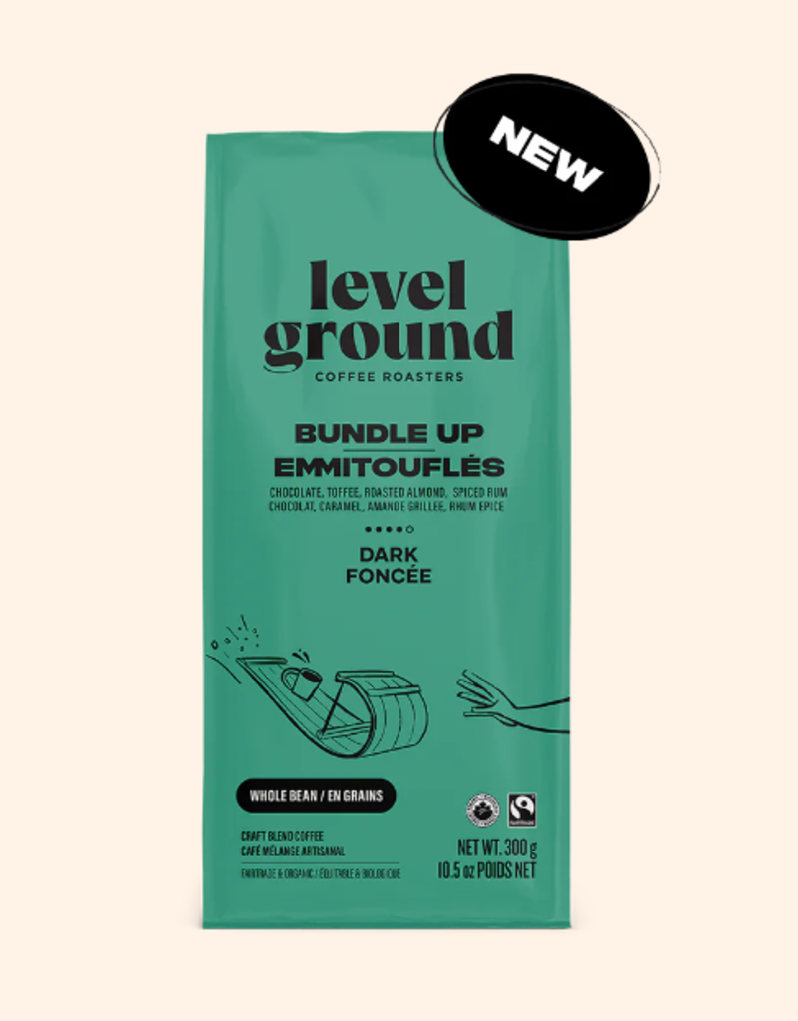 Level Ground Bundle Up Blend  Seasonal Roast Coffee 10.5oz/ Bean