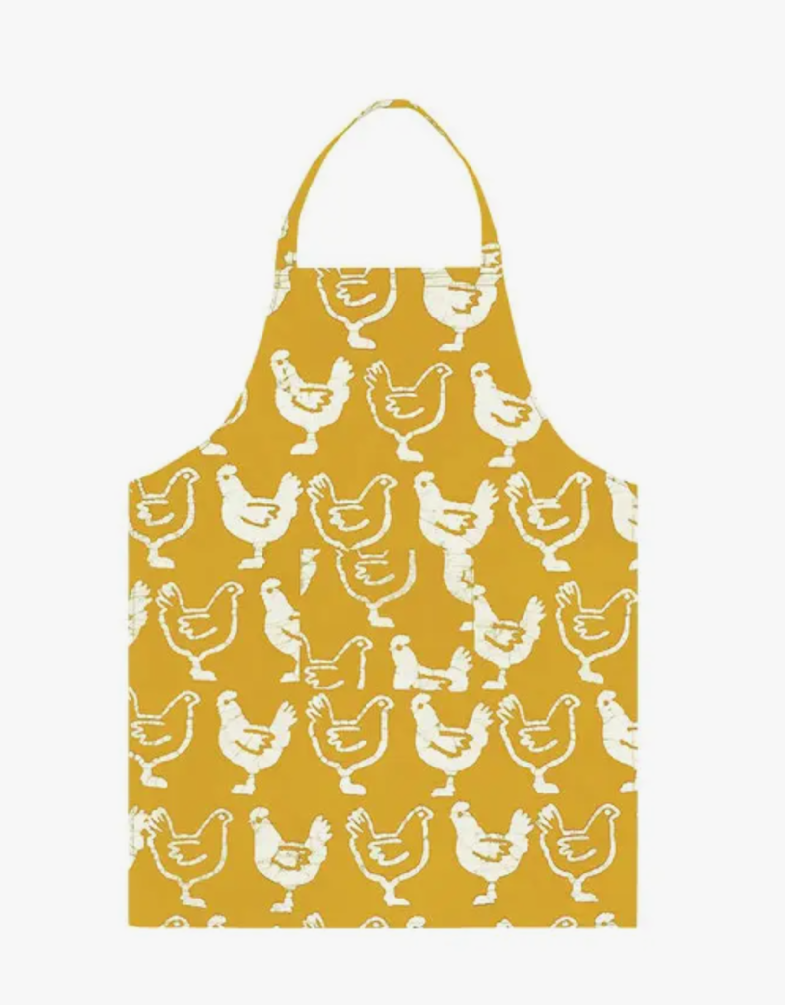 Global Mamas Apron Adult Chickens Gold