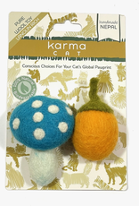 Dharma Dog Karma Cat Mushroom & Acorn Wool Cat Toy