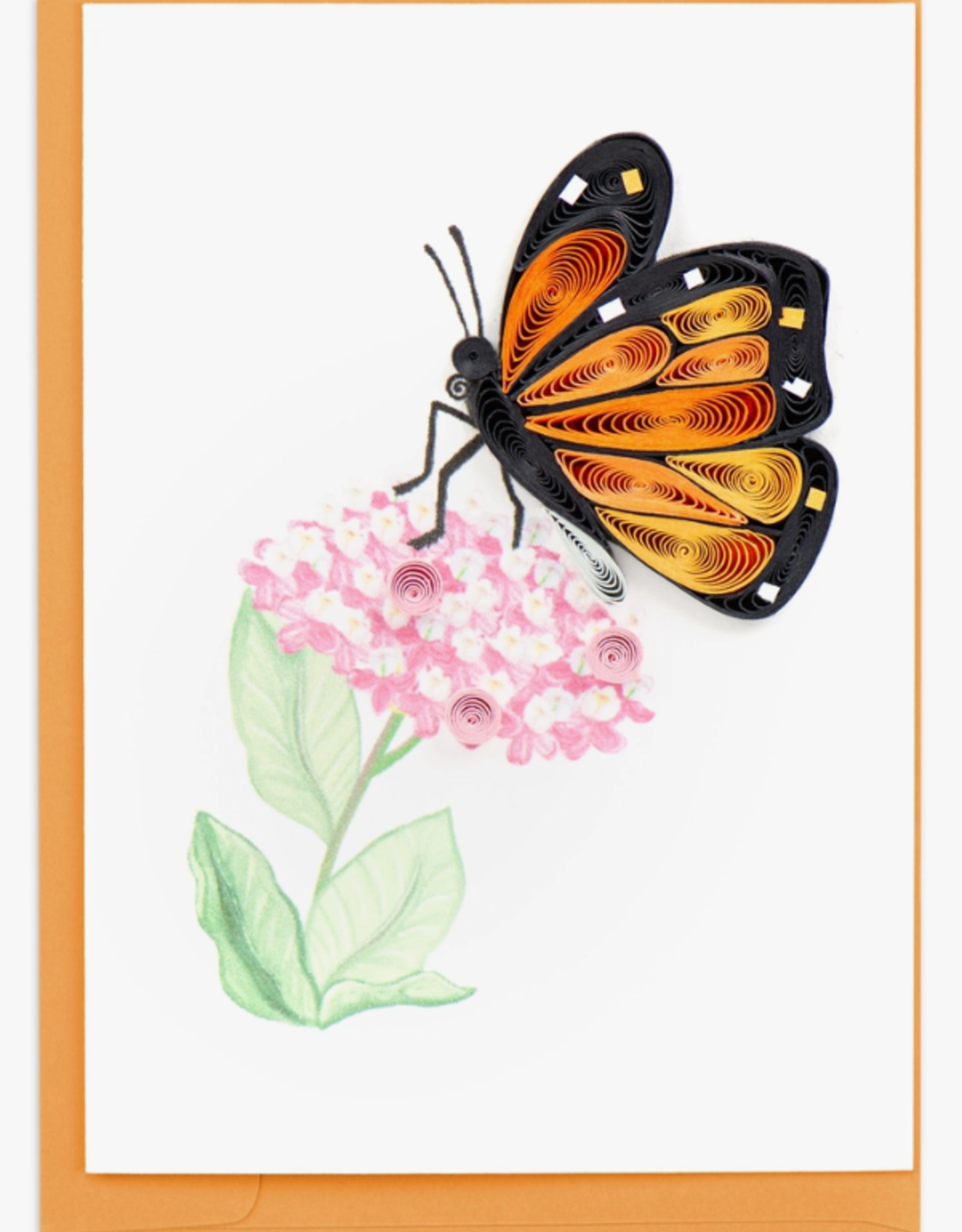 Quilling Card Quilled Monarch Milkweed Butterfly Gift Enclosure Card