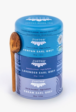 Justea Earl Grey Tea Trio Tin & Spoon