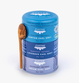 Justea Earl Grey Tea Trio Tin & Spoon