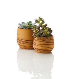 Serrv Tiger Stripe Ceramic Pot - Small