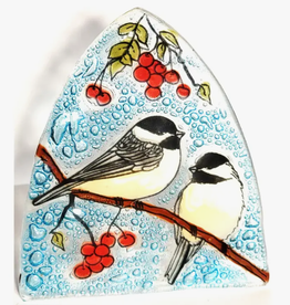 Pampeana Chickadee's On Cranberry Branch Nightlight