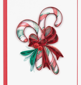 Quilling Card Quilled Candy Canes Gift Enclosure Mini Card