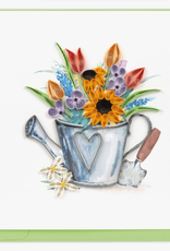 Quilling Card Quilled Garden Watering Can Greeting Card