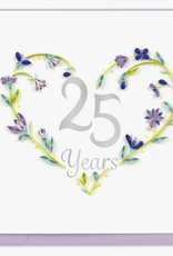 Quilling Card Quilled 25th Wedding Anniversary Card