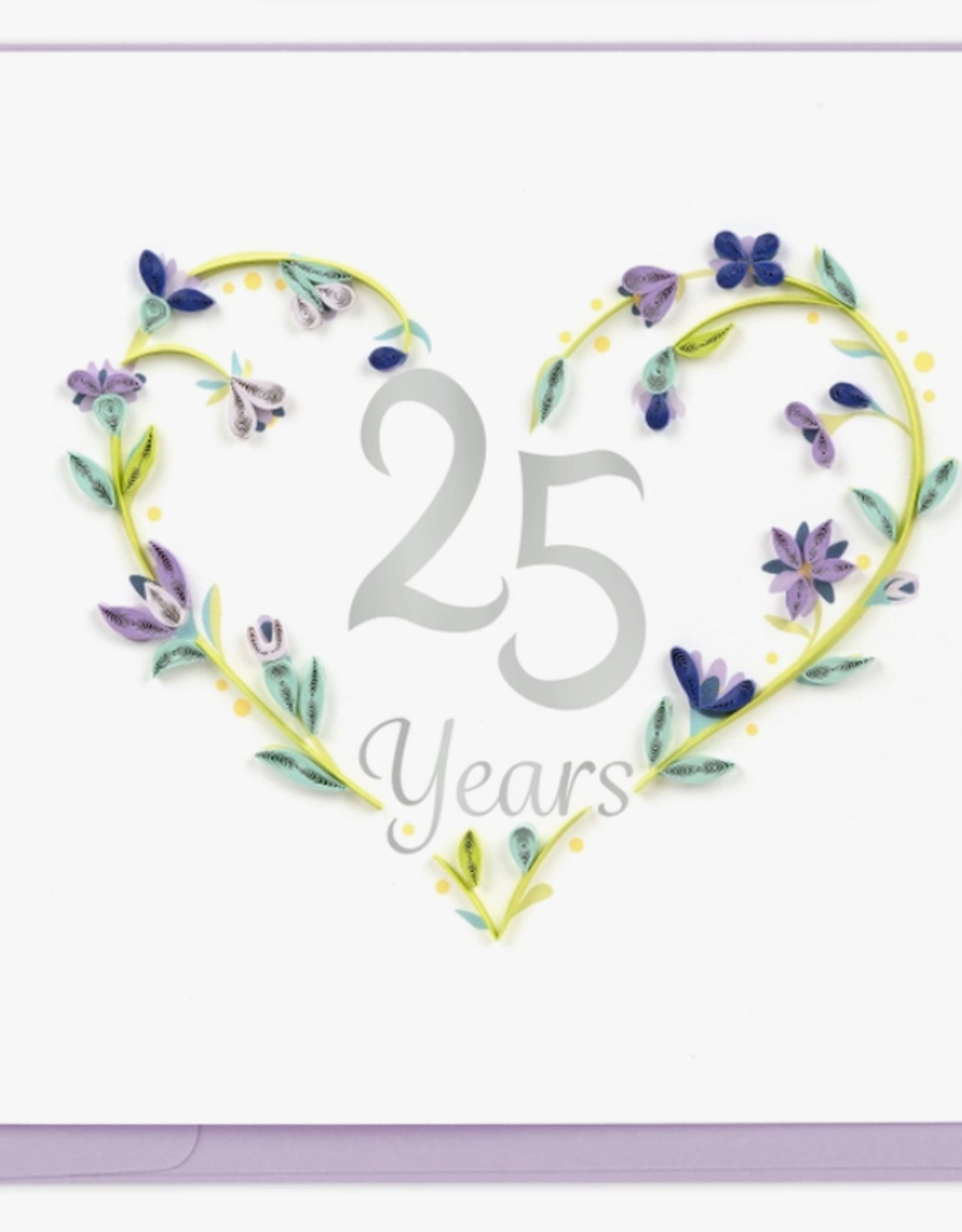 Quilling Card Quilled 25th Wedding Anniversary Card