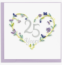 Quilling Card Quilled 25th Wedding Anniversary Card