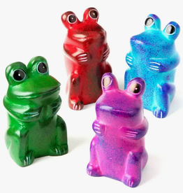 Swahili African Modern Mini Soapstone Funny Frogs