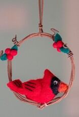dZi Handmade Mini Cardinal Wreath