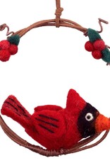 dZi Handmade Mini Cardinal Wreath