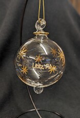 Dandarah Blown Glass Ornament - Gold Stars Lititz
