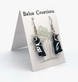 Women of the Cloud Forest African Penguin Balsa Earrings