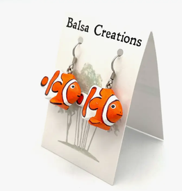 Women of the Cloud Forest Clownfish Balsa Earrings