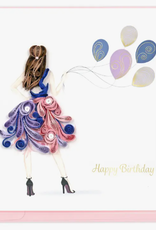 Quilling Card Quilled Fashion Birthday Girl Greeting Card