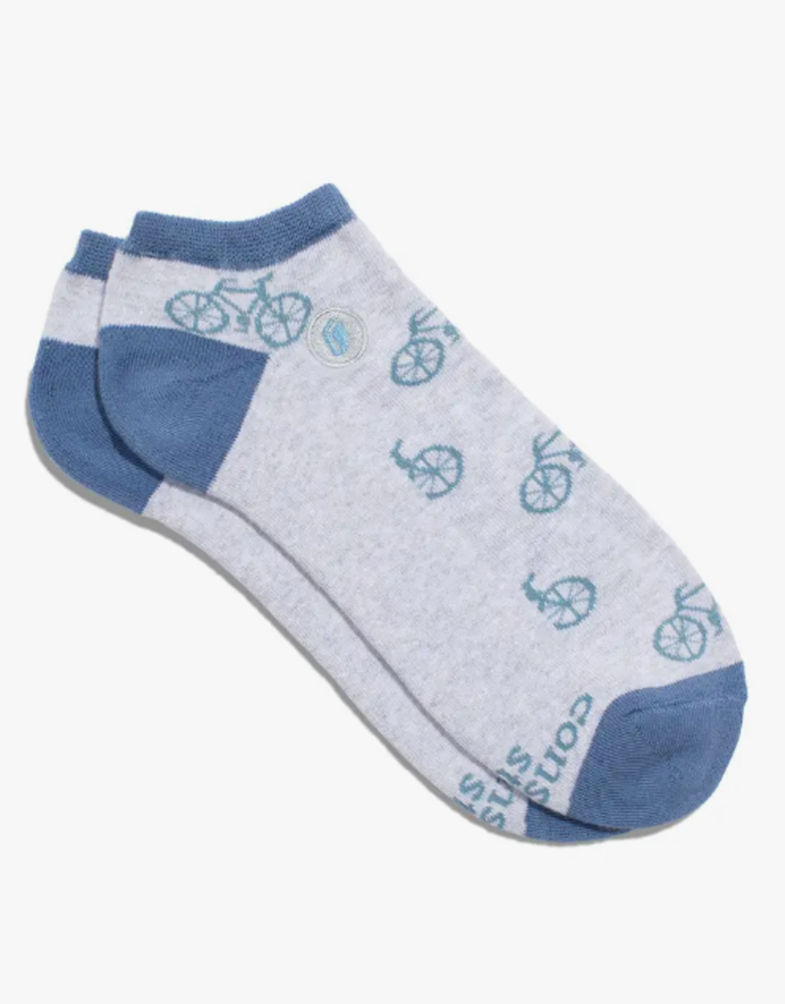 Conscious Step Ankle Socks that Give Books (Gray Bicycles)