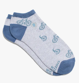 Conscious Step Ankle Socks that Give Books (Gray Bicycles)